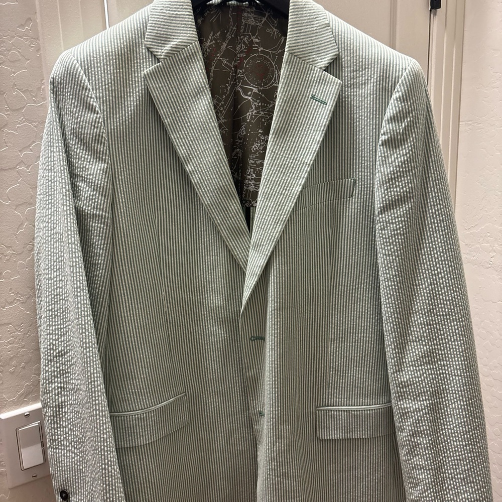 Nautica Men's Green Striped Blazer